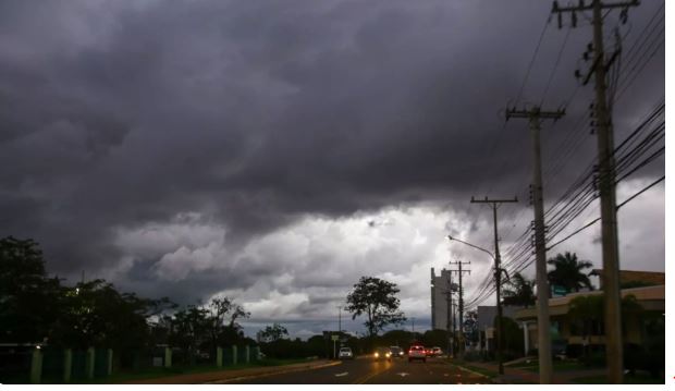 Segunda-feira será de variação de calor com tempestade e trovoadas isoladas em MS