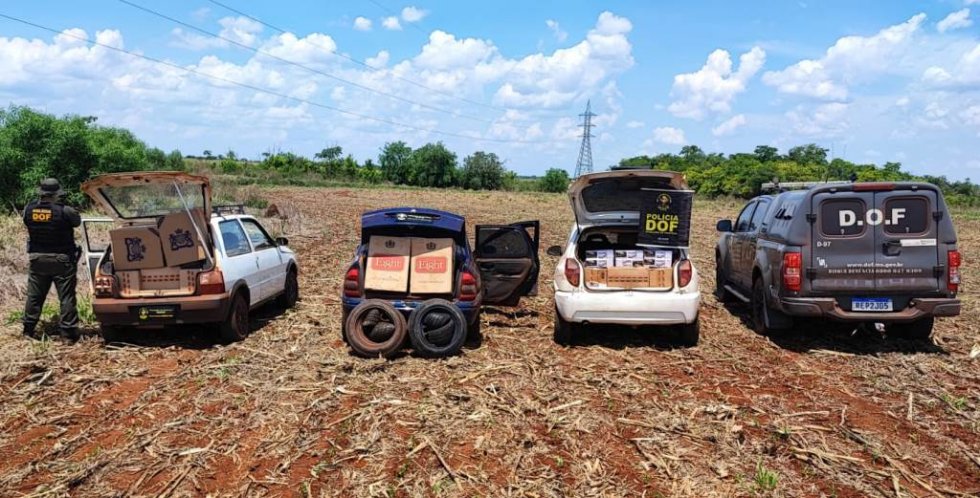 Veículos carregados com produtos ilegais são apreendidos pelo DOF em Dourados