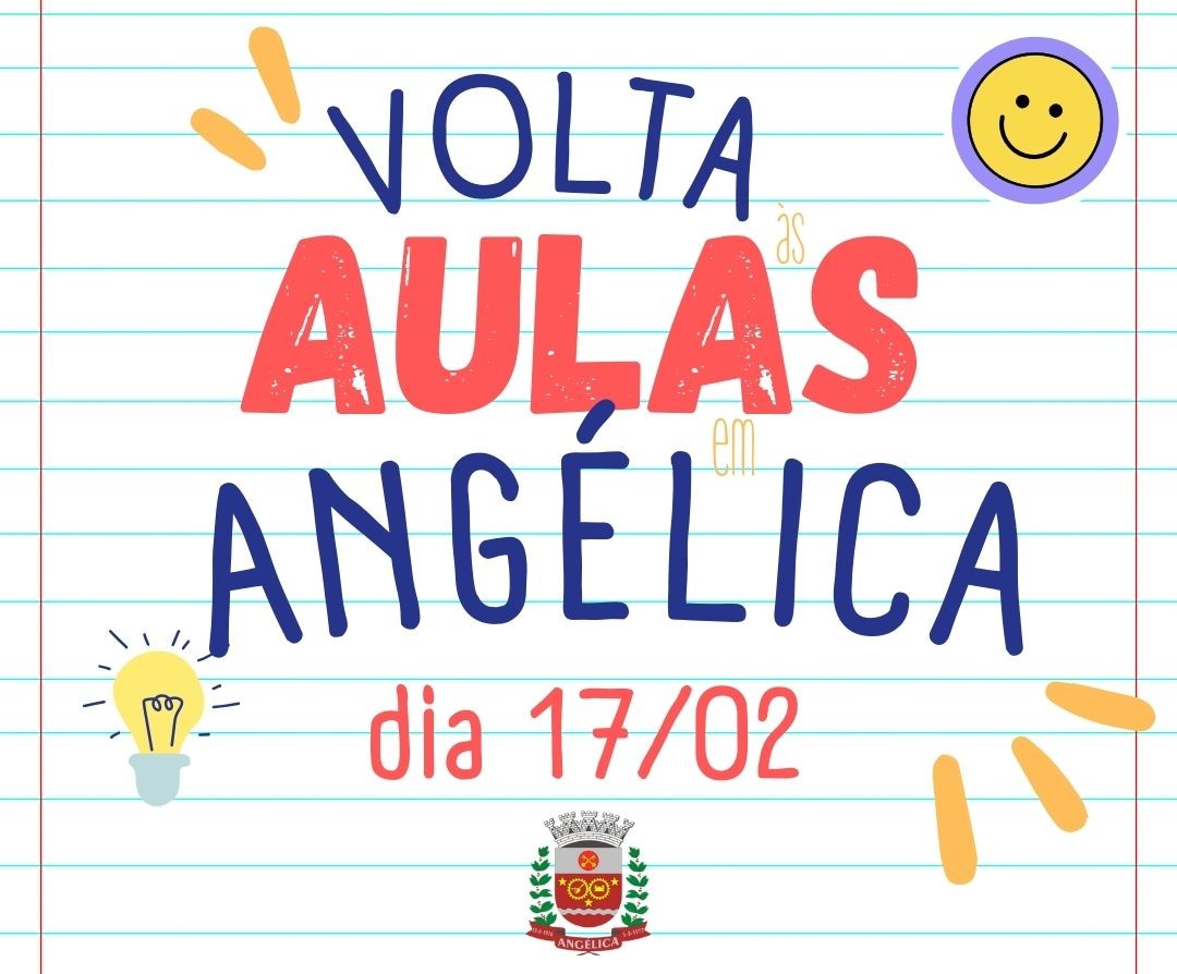 Aulas da rede municipal de Angélica retornam na próxima Segunda-feira (17)