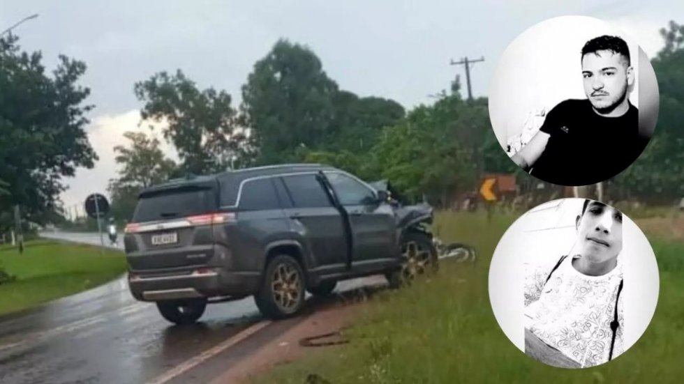 Dupla foi arremessada ao bater de frente com Jeep na MS-386