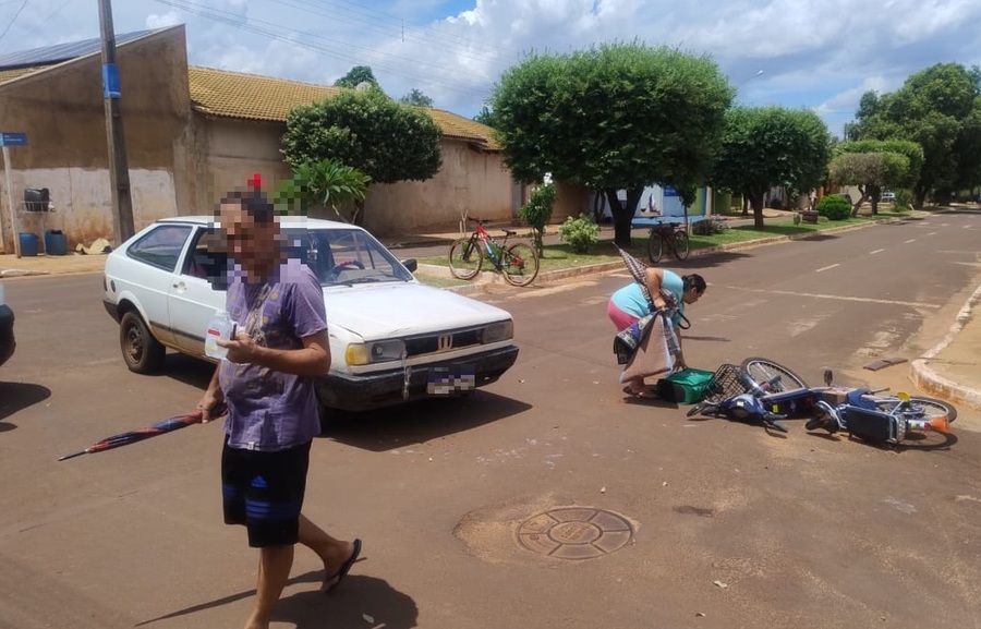 Acidente envolvendo carro e bicicleta elétrica é registrado em Batayporã